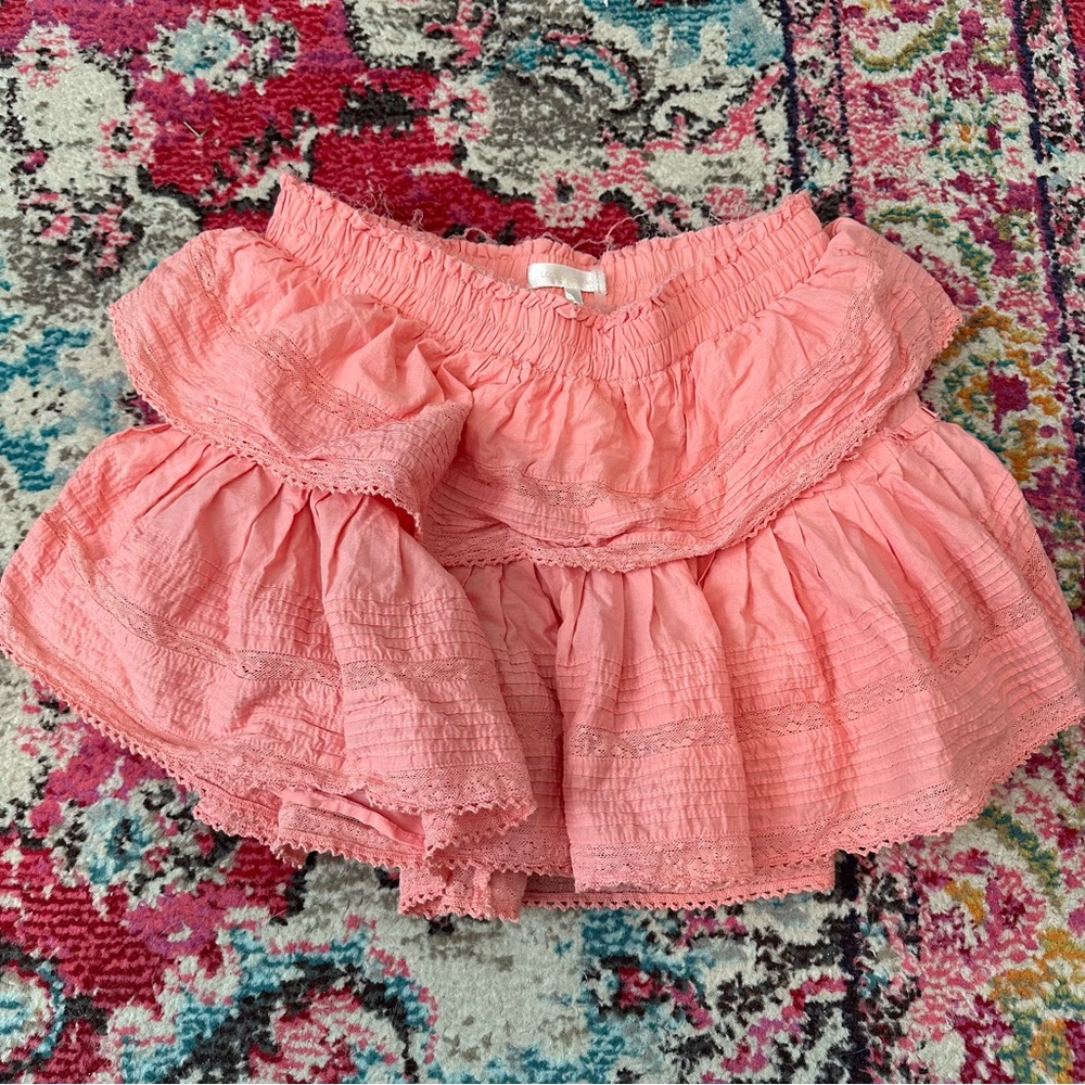 LoveShackFancy Peach Skirt Size Lg GUC